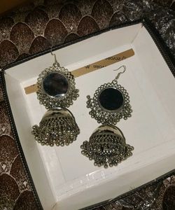 Stunning Mirror Jhumka Earrings