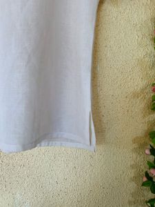 Lightweight Linen Blend V-Neck Top