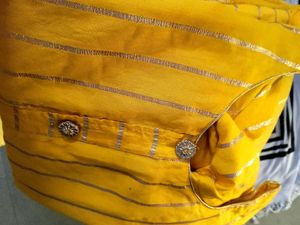 Yellow Striped Kurta Set