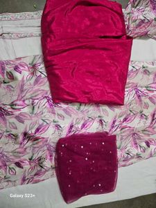 Pink crepe Salwar Suit