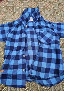 Blue Plaid Button-Down Shirt 2-4 Years Boy