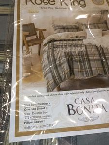 King Size Bedsheet 100% Cotton 108*108 Inch