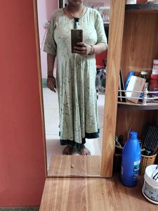 Elegant Green maternity gown, chain available in f