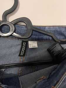 Blue Denim Cuffed Shorts