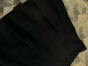 black Pleated Mini Skirt