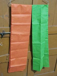 Vibrant Green &amp; Orange Dupatta Set of 2