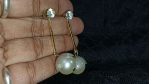 Pearl &amp; Stone Earring
