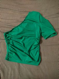 Green One-Shoulder Top