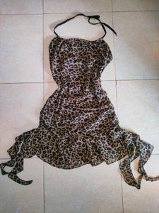 Leopard Print Ruffle Dress 🍂💫