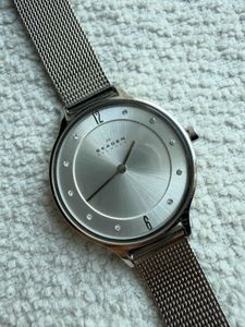 Skagen Denmark Mesh Strap Crystal Watch