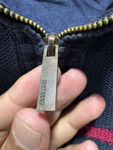 Zara Man Quarter Zip Striped Knitwear Sweater