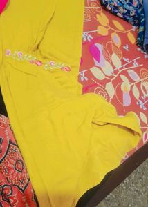 Yellow Kurta with Pink Palazzo Set