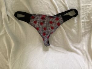 Cute Rose Gingham Thong Panty
