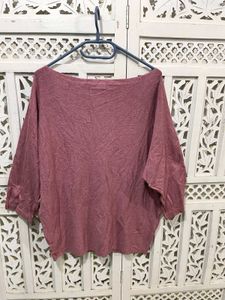 🌸 Imported Cozy Mauve Batwing Sleeve Sweater D