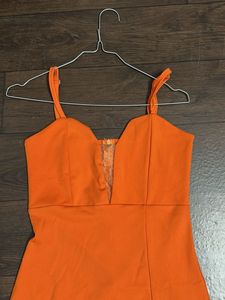 Vibrant Orange Mini Dress