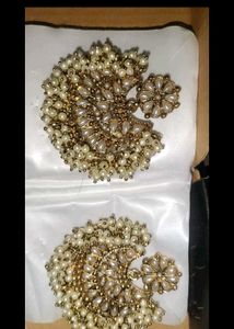 Elegant Pearl & Gold Earrings