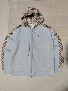Burberry Grey Zip-Up Hoodie