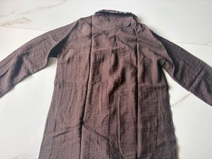 Zara Elegant Brown Button-Up Shirt