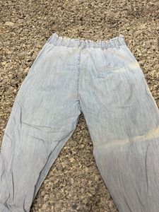 Light Wash High-Waisted Denim Pants