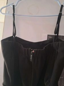 Chic Black Corset Style Crop Top