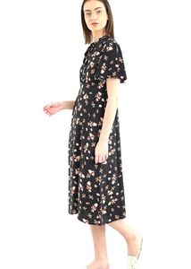 Chic Floral Print Midi Dress