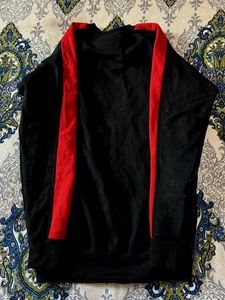women black and red colour sweatshirt