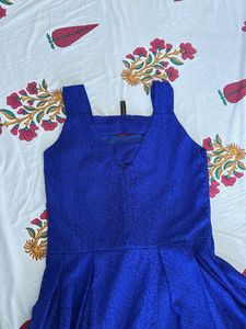 Elegant Royal Blue Lace Dress