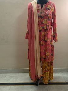 Floral Print Kurta Set with Dupatta