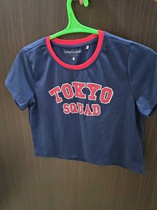 Blue Crop Tee