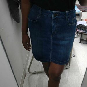 Classic Blue Denim Mini Skirt