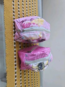 Floral Print Cosmetic Pouches Set