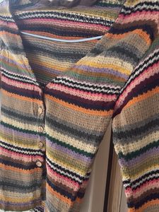 Chic Striped Knit Cardigan