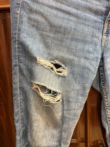 H&amp;M Distressed Blue Denim Jeans