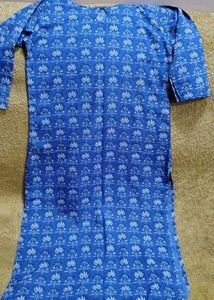 Blue Floral Print Kurta