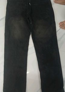 Stylish Washed Black Denim Jeans