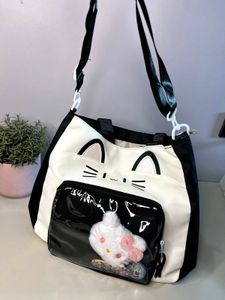 Cute Cat &amp; Hello Kitty Tote Bag
