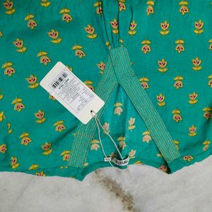 Green Printed Kurta
