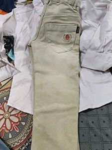 Men's White Shirt and Beige Pants