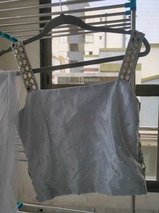 Embellished Blouse with Mirror Work