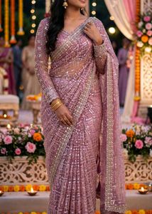 Embellished Sequins Saree