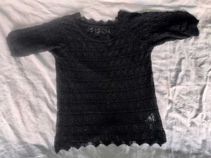 Black  Knit Top