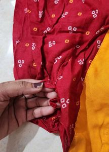 Stunning Red &amp; Yellow Lehenga Choli