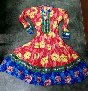 Ethnic Mirror Work Pure Cotton Kurta