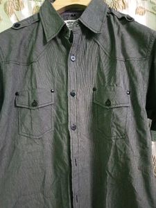 Men's Grey Casual Shirt