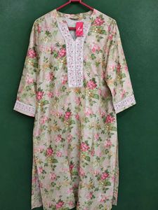 Elegant Floral Print Kurta