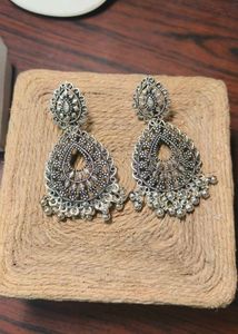 Oxidised Jhumka Earrings