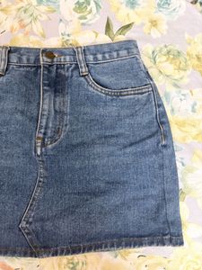 Classic Blue Denim Mini Skirt