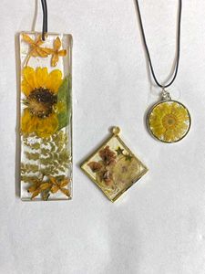 Handmade Botanical Resin Pendants