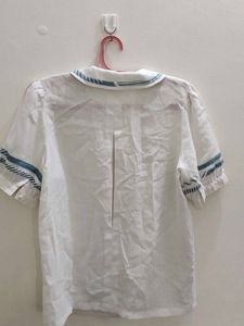 White Sailor Collar Blouse