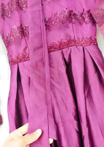 Elegant Purple Ethnic Gown